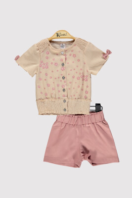 Kız Bebek Baskılı Takım 6-18M Kumru Bebe 1075-4273 Bej