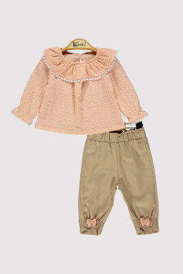 Kız Bebek Dantelli Takım 6-18M Kumru Bebe 1075-4216 Somon