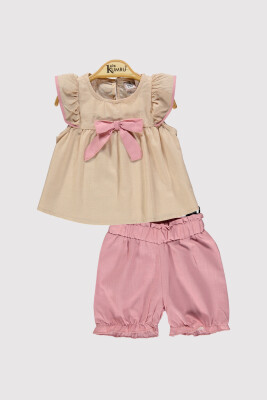 Kız Bebek Fırfır Kollu Fiyonklu Takım 6-18M Kumru Bebe 1075-4383 - Kumru Bebe (1)