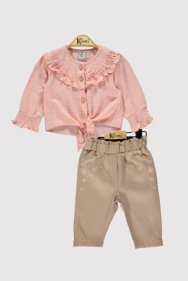 Kız Bebek Gömlekli Takım 6-18M Kumru Bebe 1075-4218 Somon