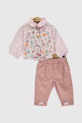 Kız Bebek Hayvan Baskılı Takım 6-18M Kumru Bebe 1075-4221 - Kumru Bebe (1)