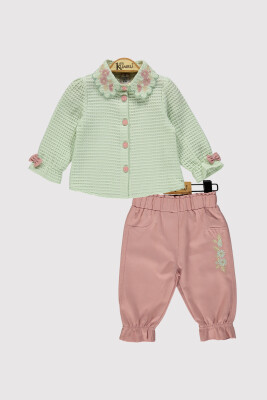 Kız Bebek Nakışlı Gömlek Takım 6-18M Kumru Bebe 1075-4215 - Kumru Bebe