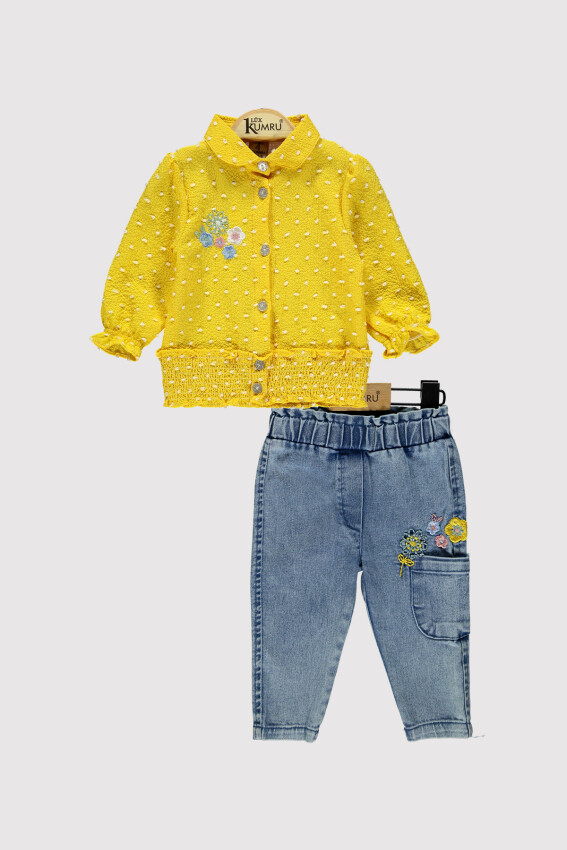Kız Bebek Nakışlı Takım 6-18M Kumru Bebe 1075-4207 - 1
