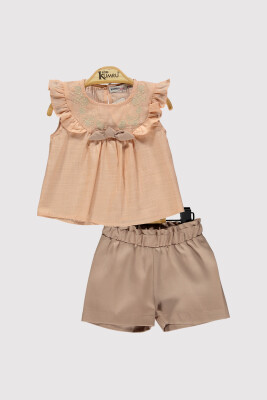 Kız Bebek Önü Nakışlı Takım 6-18M Kumru Bebe 1075-4261 Somon