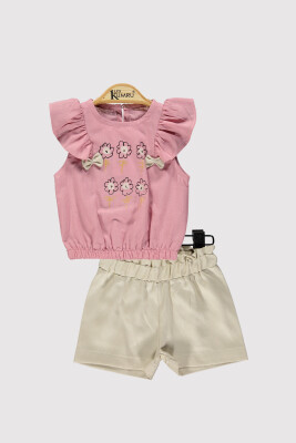 Kız Bebek Papatya Baskılı Takım 6-18M Kumru Bebe 1075-4380 Gül Kurusu