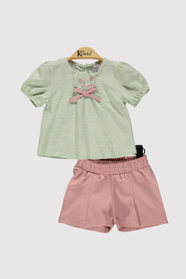 Kız Bebek Üst Nakışlı Takım 6-18M Kumru Bebe 1075-4258 Mint yeşili