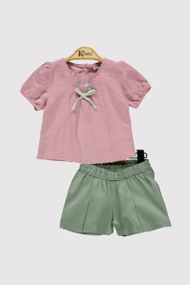 Kız Bebek Üst Nakışlı Takım 6-18M Kumru Bebe 1075-4258 Gül Kurusu