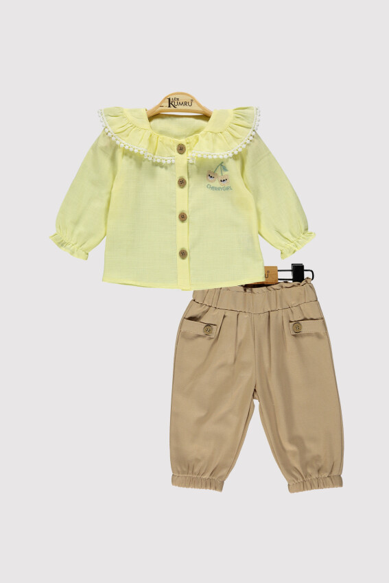 Kız Bebek Vişneli Kız Takım 6-18M Kumru Bebe 1075-4205 - 1