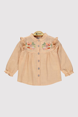 Kız Çocuk Dik Yaka Nakışlı Gömlek 2-5Y Kumru Bebe 1075-4249 - Kumru Bebe