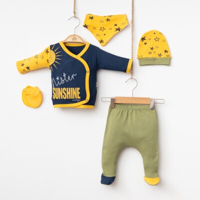 Toptan Bebek 5'li Yenidoğan Takım 0-3M Minizeyn 2014-5550 - Minizeyn