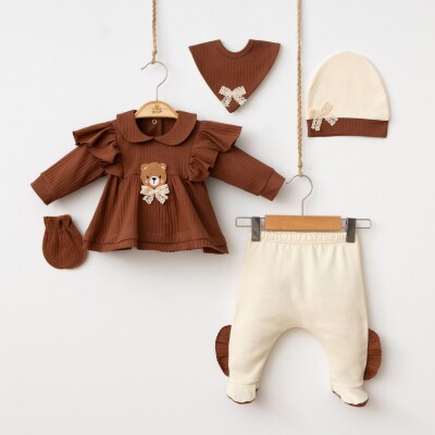 Toptan Bebek 5'li Yenidoğan Takım 0-3M Minizeyn 2014-7056 - Minizeyn