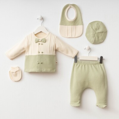 Toptan Erkek Bebek 5'li Yenidoğan Takım 0-3M Minizeyn 2014-7073 - Minizeyn (1)