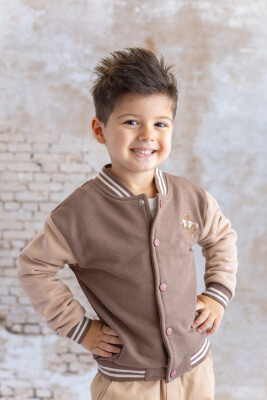 Toptan Erkek Bebek Nakış Detaylı Ceket 9-48M Mininio 2062-252M1ARB26 - Mininio