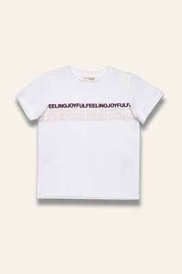 Toptan Erkek Çocuk T-shirt 2-8M Mininio 2062-251M3LBY51 Ekru