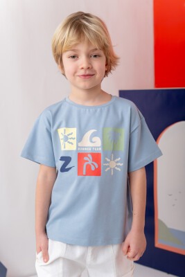 Toptan Erkek Çocuk Tişört 1-14Y Zeyland 1070-251Z3SCG51 - Zeyland