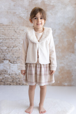 Toptan Kız Bebek Peluş Yelek 6-48M Mininio 2062-252M2KPE23 - Mininio