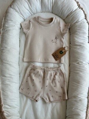 Toptan Kız Bebek Yazlık 2'li %100 Pamuk Takım 3-18M Bubbles 2040-9000 - Bubbles