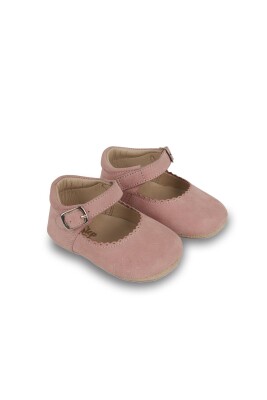 Toptan Kız Çocuk Deri Ayakkabı 17-26 EU FirstStep D-469 Pudra