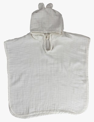 Toptan Unisex Bebek Müslin Pelerin 0-36M Bebek Evi 1045-BEVİ 1410 Ekru