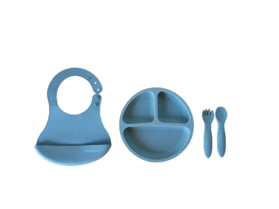 Unisex Baby Food Set with Luxury Slicone 6-36M Bebek Evi 1045-BEVİ 1231 - Bebek Evi (1)