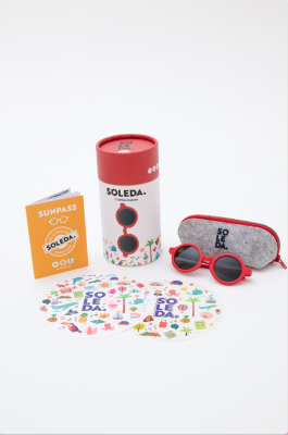 Unisex Baby Sunglasses Soleda 1033-1002 Red