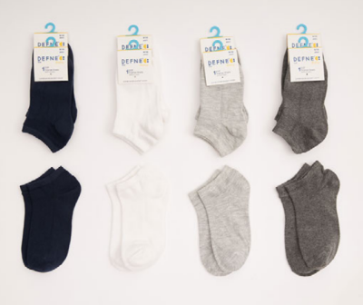 Wholesale 12-Piece Unisex Kids SocksDefne 1064-DFNÇ-1PE002-23(5-6) - Defne