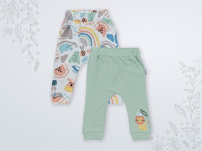 Wholesale 2-Piece Baby Boys Pants 3-18M Miniworld 1003-16444 Green almond2