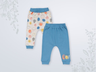 Wholesale 2-Piece Baby Boys Pants 3-18M Miniworld 1003-18111 Indigo