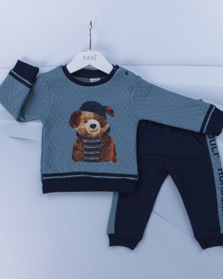 Wholesale 2-Piece Baby Boys Set with Sweat and Sweatpants 9-24M Sani 1068-6924 - Sani
