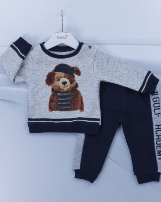 Wholesale 2-Piece Baby Boys Set with Sweat and Sweatpants 9-24M Sani 1068-6924 - Sani (1)