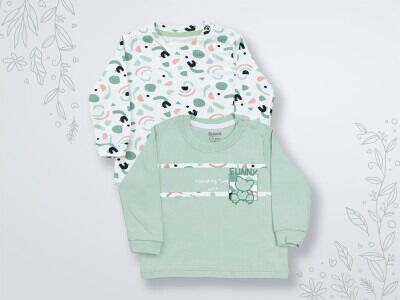 Wholesale 2-Piece Baby Boys Sweatshirt 3-18M Miniworld 1003-16455 Green almond2