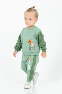 Wholesale 2-Piece Baby Boys Tracksuit Set 6-18M Tuffy 1099-709 Light green2