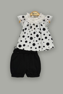 Wholesale 2-Piece Baby Girls Blouse Set with Shorts 6-18M Kumru Bebe 1075-3811 - Kumru Bebe (1)