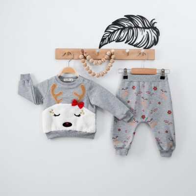 Wholesale 2-Piece Baby Girls Newyears Set with Sweat and Sweatpants 9-24M Eray Kids 1044-6237 - Eray Kids