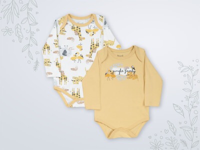 Wholesale 2-Piece Baby Girls Onesies Set 3-18M Miniworld 1003-18117 - Miniworld