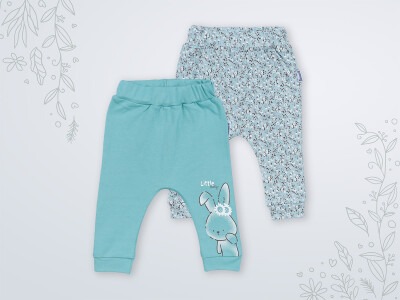 Wholesale 2-Piece Baby Girls Pants 3-18M Miniworld 1003-16459 Dark Mint