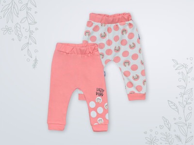 Wholesale 2-Piece Baby Girls Pants 3-18M Miniworld 1003-16468 Fuschia
