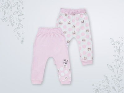 Wholesale 2-Piece Baby Girls Pants 3-18M Miniworld 1003-16468 Pink