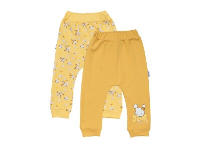 Wholesale 2-Piece Baby Girls Pants Set 3-18M Miniworld 1003-16324 Mustard