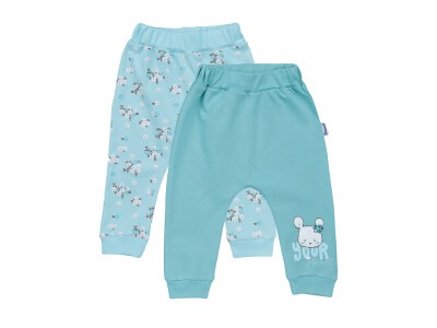 Wholesale 2-Piece Baby Girls Pants Set 3-18M Miniworld 1003-16324 Mint Green 