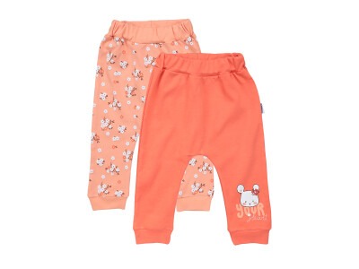 Wholesale 2-Piece Baby Girls Pants Set 3-18M Miniworld 1003-16324 Dark Coral