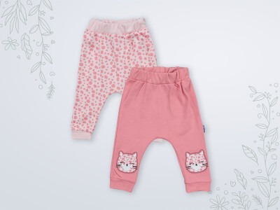 Wholesale 2-Piece Baby Girls Pants Set 3-18M Miniworld 1003-16462 Rose Pink