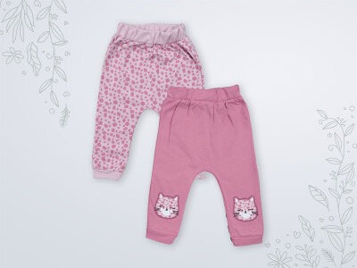Wholesale 2-Piece Baby Girls Pants Set 3-18M Miniworld 1003-16462 Soft Plum