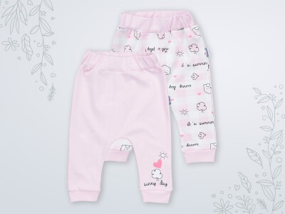 Wholesale 2-Piece Baby Girls Pants Set 3-18M Miniworld 1003-16465 Blanced Almond