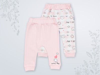 Wholesale 2-Piece Baby Girls Pants Set 3-18M Miniworld 1003-16465 Pink