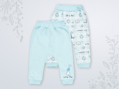 Wholesale 2-Piece Baby Girls Pants Set 3-18M Miniworld 1003-16465 Mint Green 