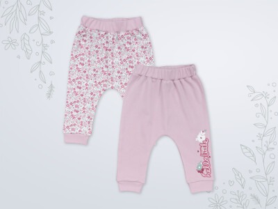 Wholesale 2-Piece Baby Girls Pants Set 3-18M Miniworld 1003-18127 Soft Lilac