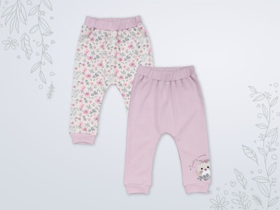 Wholesale 2-Piece Baby Girls Pants Set 3-18M Miniworld 1003-18135 Soft Lilac