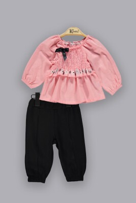 Wholesale 2-Piece Baby Girls Set with Shirt and Pants 6-18M Kumru Bebe 1075-3802 - Kumru Bebe (1)