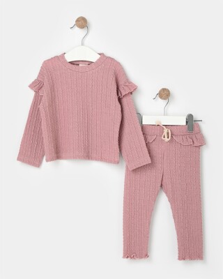 Wholesale 2-Piece Baby Girls Sweater Set with Leggings 9-24M Bupper Kids 1053-23142 Blanced Almond